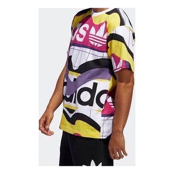 adidas originals Casual Sports Round Neck Short Sleeve White