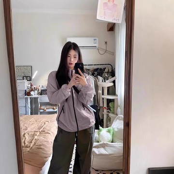 【米婭~輕奢 1-5天出貨】日韓代購 山系防曬衣女 輕薄上衣 夏季新款外套 2026寬鬆運動騎行防曬服衝鋒衣