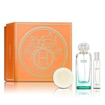 HERMES 愛馬仕 尼羅河花園香氛禮盒(淡香水100ML+15ML+香氛皂50g)