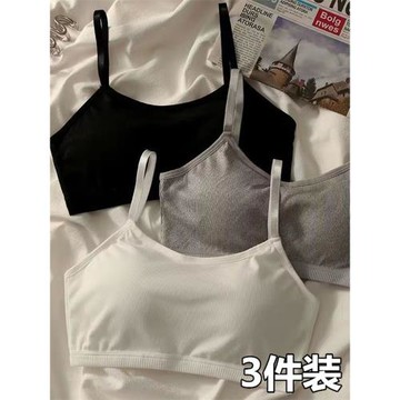 美背內衣女學生初中發育期無鋼圈薄款抹胸式高中少女文胸聚攏裹胸