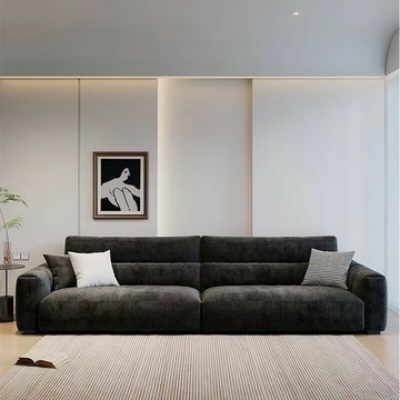 【免運費/免關稅】意式雪尼爾絨布沙發 極簡客廳雙人沙發 大小戶型三人位沙發 多人位直排沙發 貴妃組合布藝沙發 大沙發