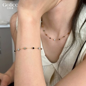 【Gulicc】豆豆天然石 優雅串珠手鍊