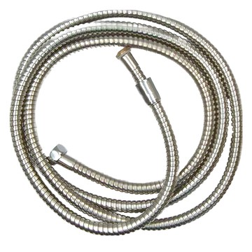 Dr.AV 聖岡科技 不鏽鋼耐用淋浴軟管 加密螺紋設計 雙層結構 接口防漏  2.4m  銀色