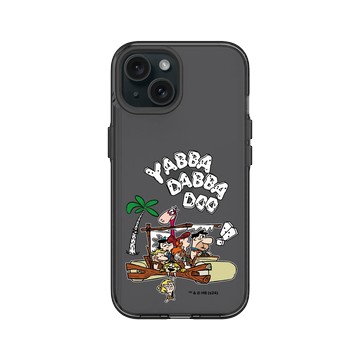 iPhone 15 Clear 酷墨灰 - 摩登原始人 The Flintstones - 摩登原始人一家