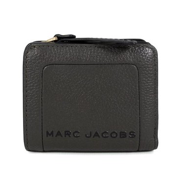 MARC JACOBS 荔枝紋壓扣式短夾(深咖啡色)