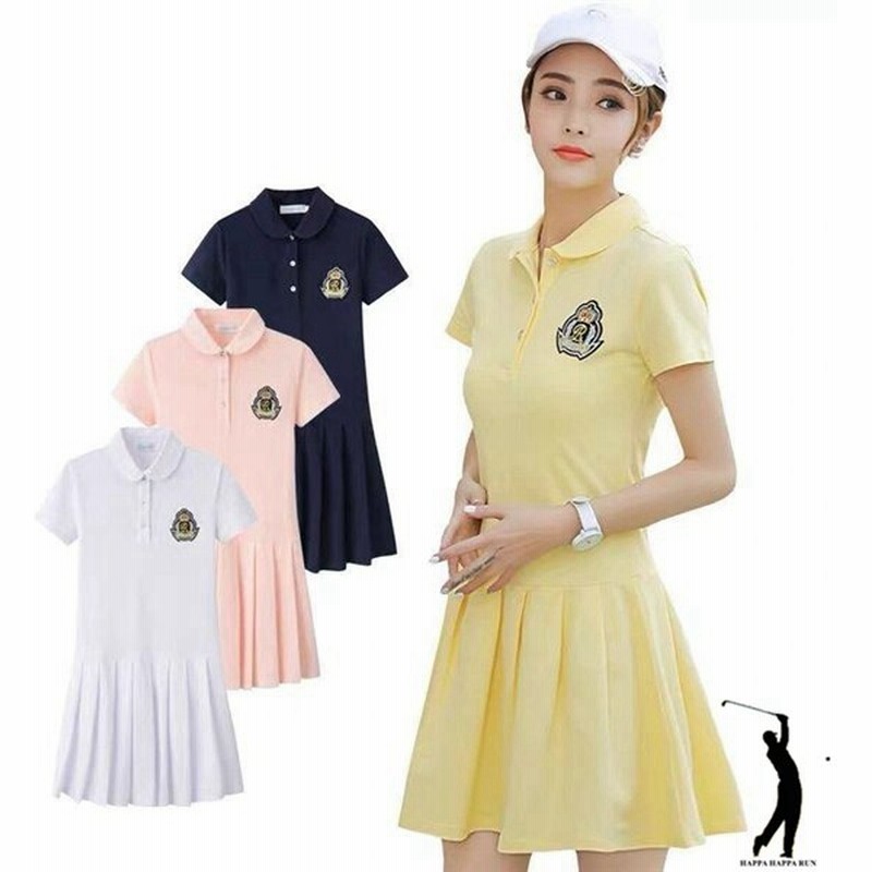 新作 刺繍 ゴルフウェア レディース ゴルフ ドレス ワンピース 丈長め スカート かわいい おしゃれ 夏季 テニスウェア 通販 Lineポイント最大get Lineショッピング