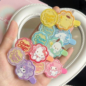 【台灣發貨 特價搶購】珍寶珠三麗鷗聯名發夾可愛甜美少女心學生卡通劉海邊夾頭飾卡子女