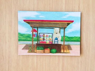 北極熊顧店 明信片