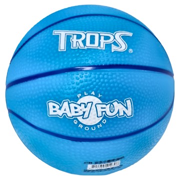 TROPS 特波士 無毒安全小籃球 6吋 藍色 兒童安全玩具  4123  1顆