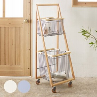 キャリーバスケット 2段 ワゴン キャスター付 約幅39cm ランドリーボックス 洗濯かご 脱衣かご ランドリーラック 通販 Lineポイント最大get Lineショッピング