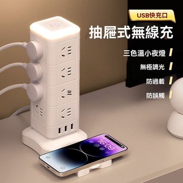 【台灣出貨】立式插座家用多功能usb充電插板帶長線辦公電腦過載保護插排