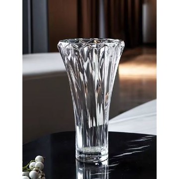 BOHEMIA進口捷克高款水晶玻璃花瓶現代簡約花瓶臺面透明擺件花瓶