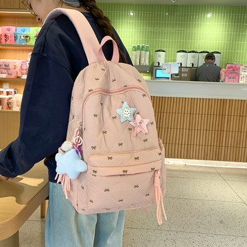 特價💡2026輕便書包女大學生背包 森係軟妹雙肩包 新款大容量電腦包潮背包  後背包 雙肩包 書包 輕量化背包 10XL