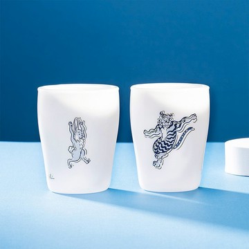 只是ZISHI×好玻GOODGLAS / 醉好是潮台味啤酒對杯-青花款