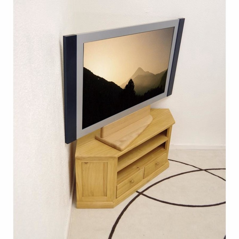 カントリー家具♡コーナーテレビ台 ハートくり抜き 木製 119×45