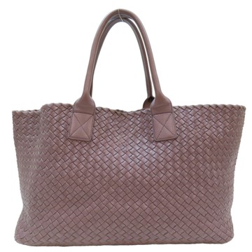BOTTEGA VENETA BV 寶緹嘉【激安價】藕色 羊皮編織 托特包 40cm 【二手名牌BRAND OFF】