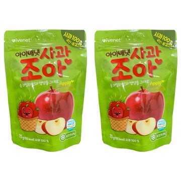 ivenet 果乾脆片 蘋果口味  冷凍乾燥  鎖住果香及營養  高纖維  無人工色素、香精、防腐劑  15g  2包