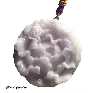 -品澐珠寶- 緬甸玉 翡翠  紫羅蘭 花鳥 富貴牡丹花 吊墜