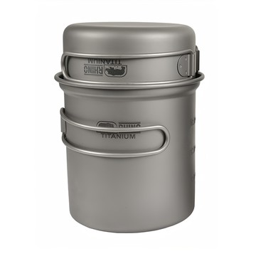 RHINO 犀牛 鈦合金鍋 KT-86 0.75L 鈦合金材質 質輕 高強度 附收納袋  灰色  1個