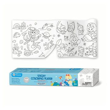 【JarMelo 原創美玩】300公分可黏貼著色紙捲-童話國度