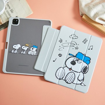SNOOPY史努比煩惱歐拉夫iPad三折保護殼