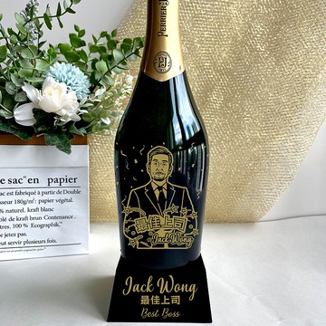 獎座訂製 Perrier-Jouët 人像雕刻獎座 商務禮物 升職禮送上司