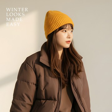 【經典不敗款】韓版毛帽/毛線帽 帽子 聖誕禮物 交換禮物 情人節 生日禮物 男生 女生(薑黃)