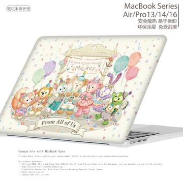 KKXCAS達菲星黛露卡通玲娜貝兒東迪筆記本電腦保護殼適用蘋果MACBOOK M4 2025 Air13.6/15 Pro14保護套M3 M2
