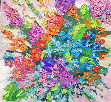 野花繪畫 野花原創藝術 靜物藝術 野花藝術品