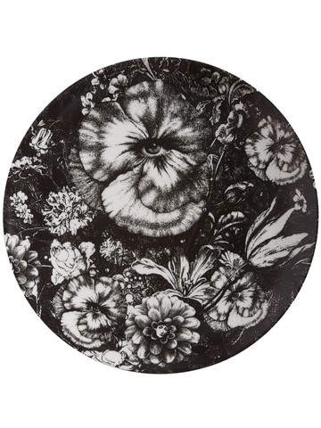 Fornasetti - Variazioni n.315 wall plate - unisex - Porcelain - One Size - Black