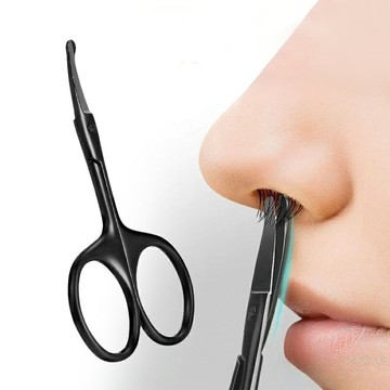 不鏽鋼安全圓頭鼻毛剪 微彎6.5°防刺 修剪鼻毛器 剪鼻毛 修鼻毛 彎剪 修眉剪 修毛剪【ZE0505】《約翰家庭百貨