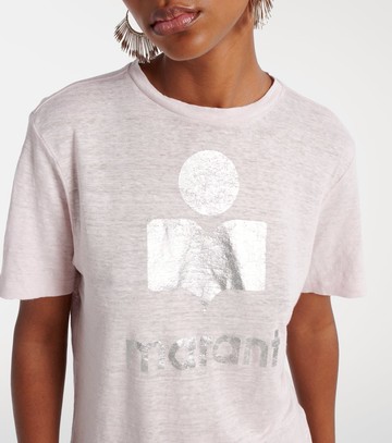 Marant Etoile Zewel logo linen T-shirt