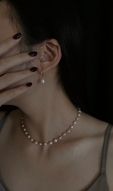 饅頭珍珠頸鏈 免運 兩件組 - 免費改夾