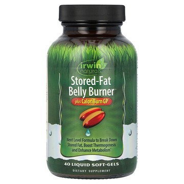 Irwin Naturals, 腹部儲脂消耗劑，含 CaloriBurn GP®，40 粒液體軟膠囊