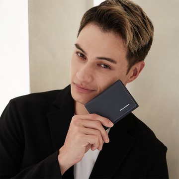 【金安德森】引領風潮 橫式名片夾-深藍