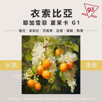 衣索比亞 耶加雪菲 夏茉卡 G1 烏里索 水洗 咖啡豆 非洲『93咖啡』