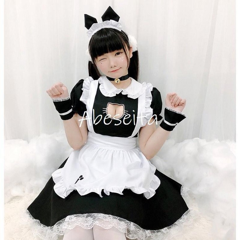 若者の大愛商品 ハロウイン 5点セット メイド服 Lolita アリス 仮装