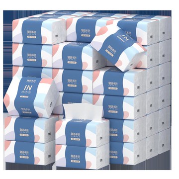 物語本色竹漿抽紙大尺寸420張5層加厚面巾紙大包家用衛生紙擦手紙