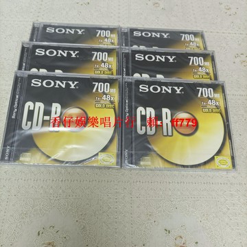 索尼 SONY CD-R 單片盒裝空白刻錄片 6片全新未拆封 獨立包裝 高品質音樂燒錄光碟 電腦備份資料存儲