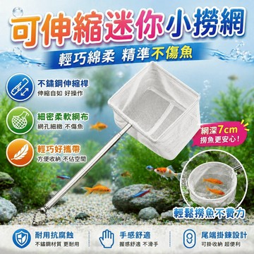 撈魚網 伸縮撈網 魚缸撈網 水族網 魚網 伸縮網 觀賞魚撈網 細網 密網 水族箱配件 撈網