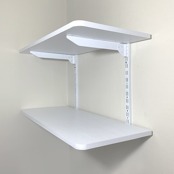 Hardwell 鋼製系統壁掛架  白色  2層  第二層高度:60 cm(白頂:60 x 35 cm)