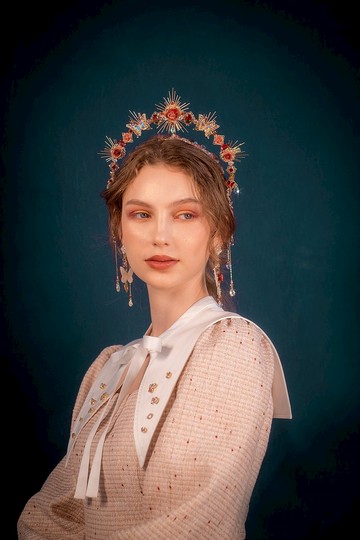 繼承者貴族雙層立體后冠連可拆式垂鏈