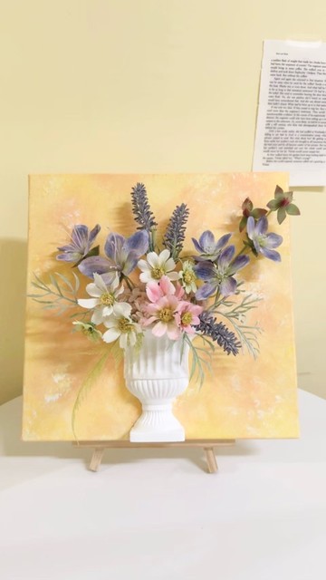 【新品】立體畫布花 立體盆花 桌花 開幕入厝 新居落成 生日禮物