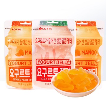 ✨在台出貨✨乳酸菌軟糖 芒果QQ糖 韓國 lotte 樂天 袋裝 水蜜桃味 韓國軟糖 造型糖果 慶生糖 乳酸菌软糖