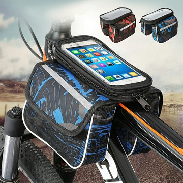 可觸控單車上管包 自行車包 腳踏車包 自行車管包 單車包 車前包 公路車包 上管馬鞍袋【BN0190】普特汽車精品