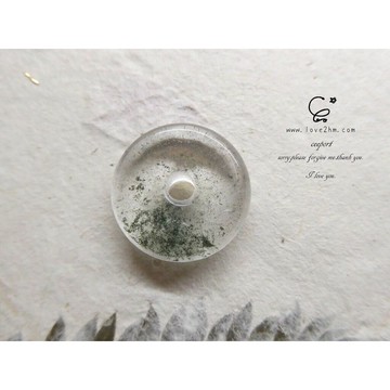 綠幽靈-平安扣 1880/綠幽靈/水晶飾品/ [晶晶工坊-love2hm]