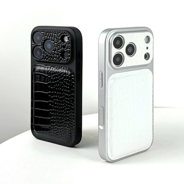 🏆臺灣出貨🏆鱷魚皮質適用iPhone17pm高級感秒變17手機殻蘋果16promax精孔時尚