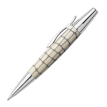 【非庫存商品急單勿下】Faber-Castell 輝柏 E-MOTION 鱷魚紋旋轉鉛筆 1.4mm筆芯 象牙白 NO.138352 (NOD)