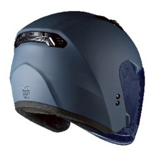 LALUNA 安全帽 IPO-2 素色 消光藍 半罩 3/4罩 通風 內藏墨鏡 雙層鏡 磁吸扣設計