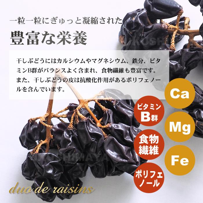 お歳暮 巨峰の干しブドウ duo de raisins(枝付き干しぶどう) 150g 巨峰